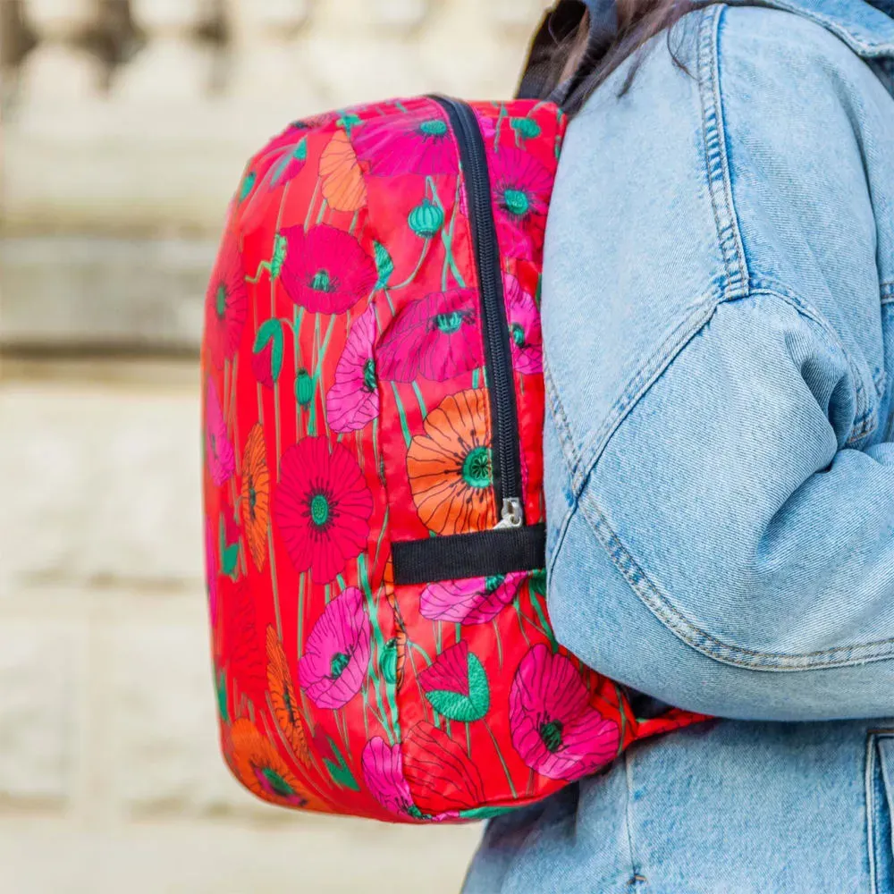 Illustration numéro 2 du produit Sac à dos pliable  rouge polyester 26 x 13 x 35 cm