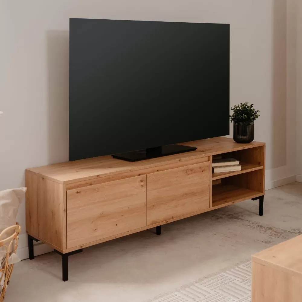 Illustration numéro 2 du produit Meuble TV en bois avec rangements