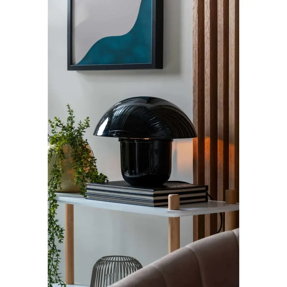 Illustration numéro 2 du produit Lampe de Table fer noir 29x29x25cm