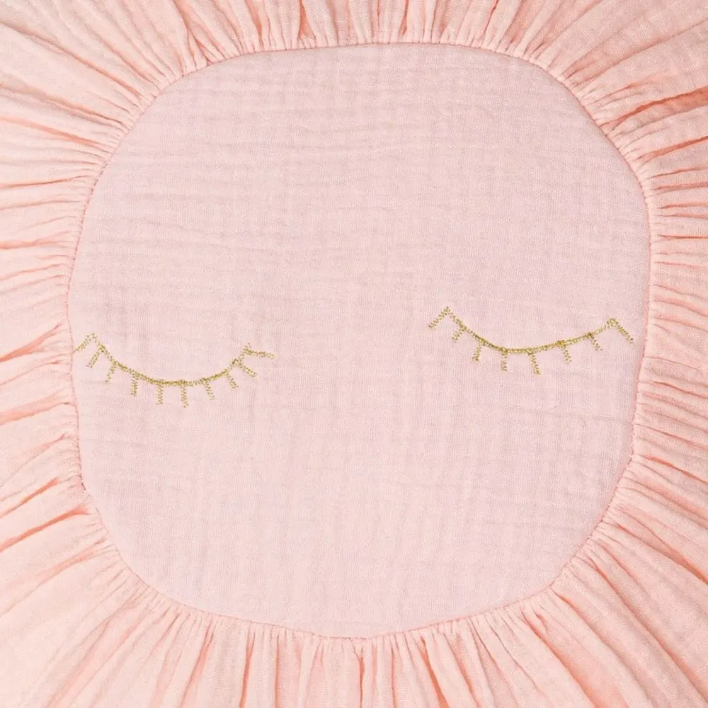 Illustration numéro 2 du produit Coussin en coton rose 11x35x35cm