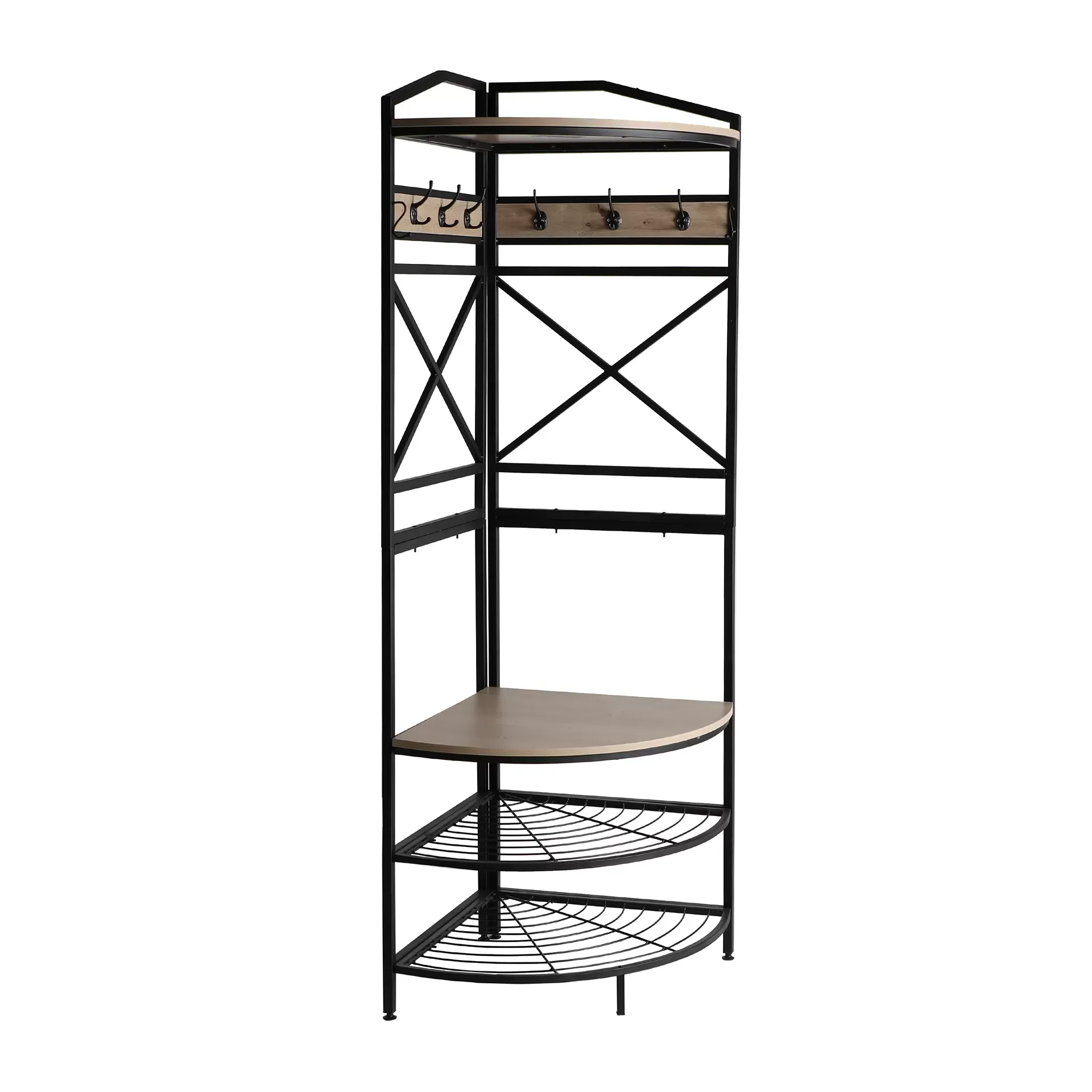 Illustration numéro 2 du produit Porte-manteau en fer noir 60x60x184 cm