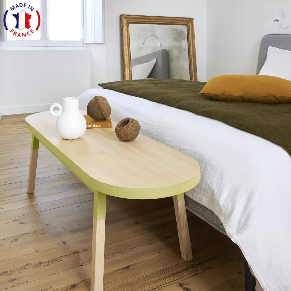 Illustration numéro 2 du produit Bout de lit banc 140 cm, 100% frêne massif