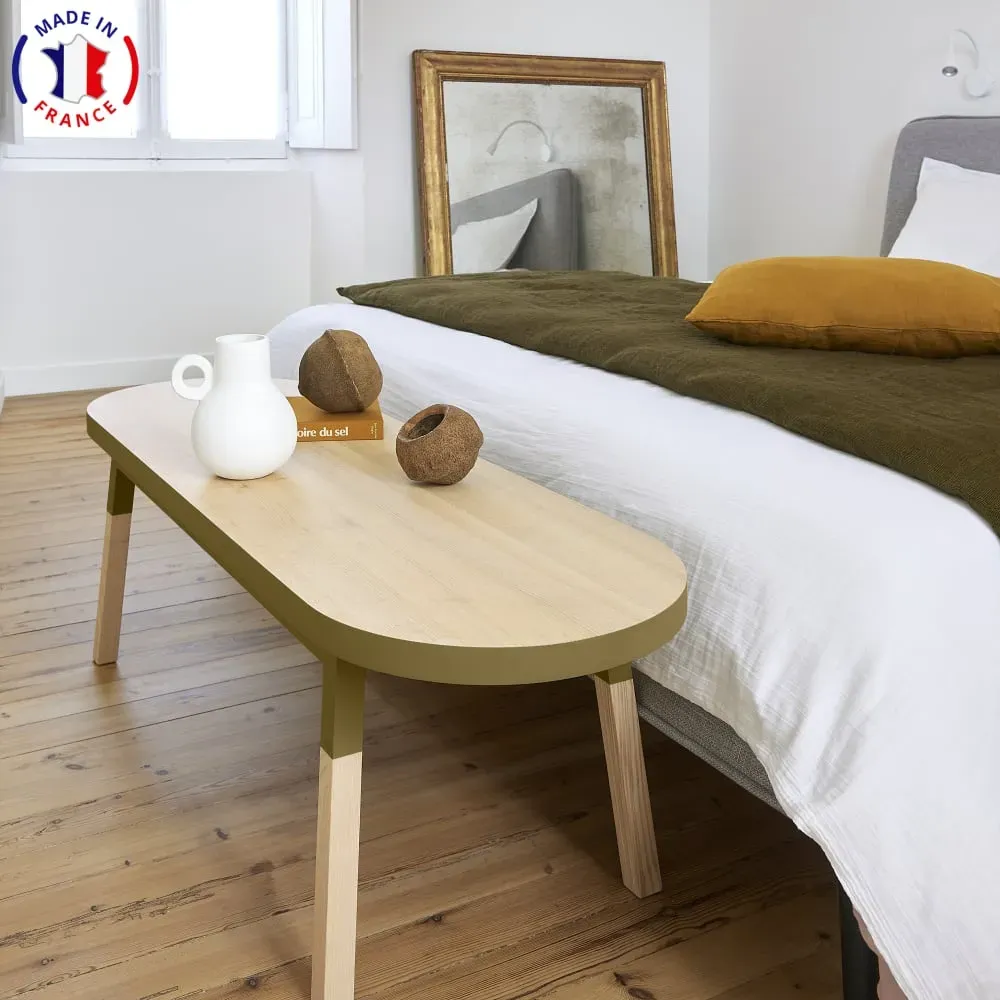 Illustration numéro 2 du produit Bout de lit banc 140 cm, 100% frêne massif