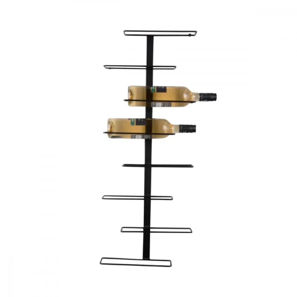 Illustration numéro 2 du produit Casier à vin fer noir 32.5x9.5x80.5cm