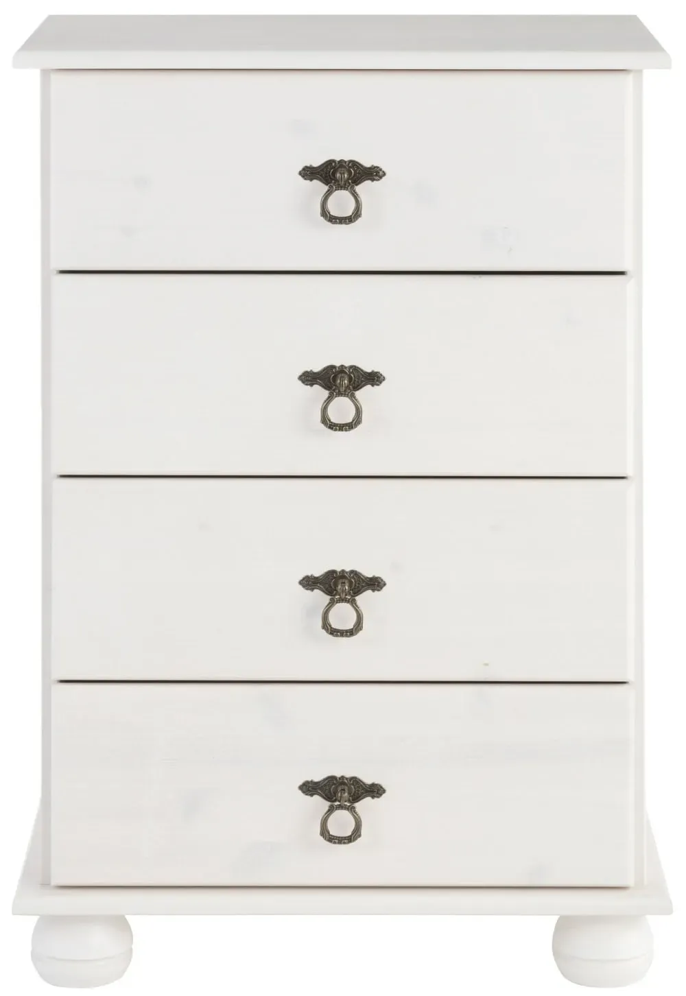 Illustration numéro 2 du produit Commode avec 4 tiroirs Laque en pin blanche