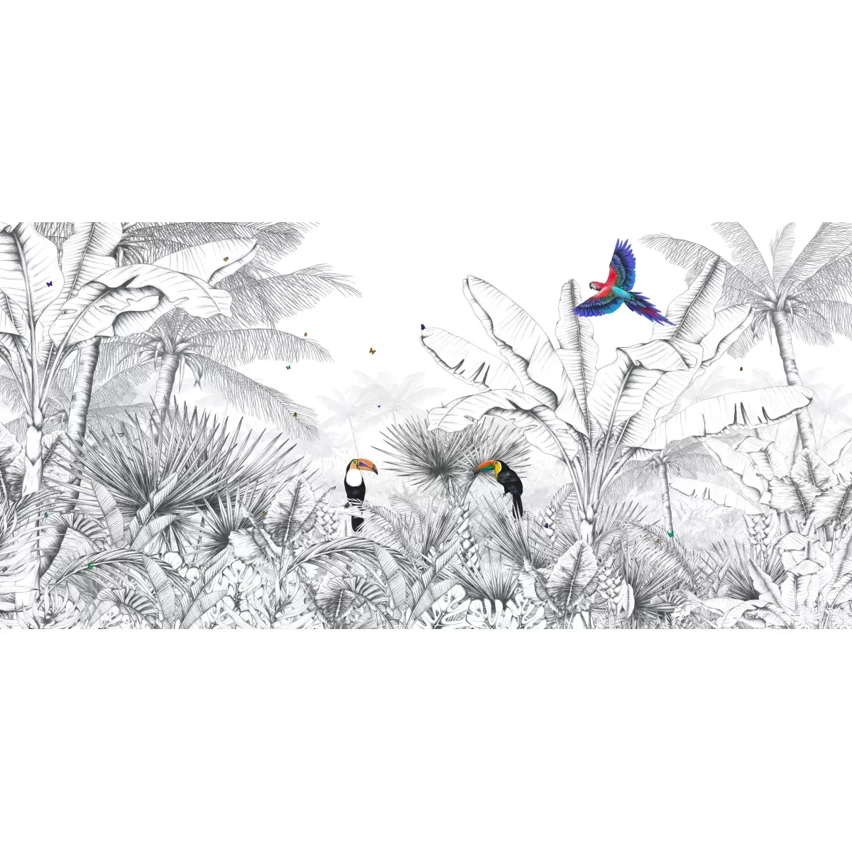 Illustration numéro 2 du produit Papier peint panoramique paysage tropical couleurs 450x250cm