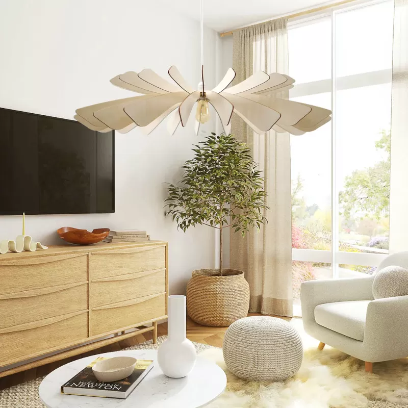 Illustration numéro 2 du produit Suspension bois fsc diamètre 80cm bois