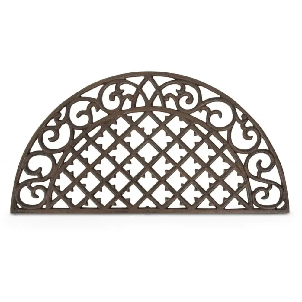 Illustration numéro 2 du produit Paillasson demi lune fonte marron