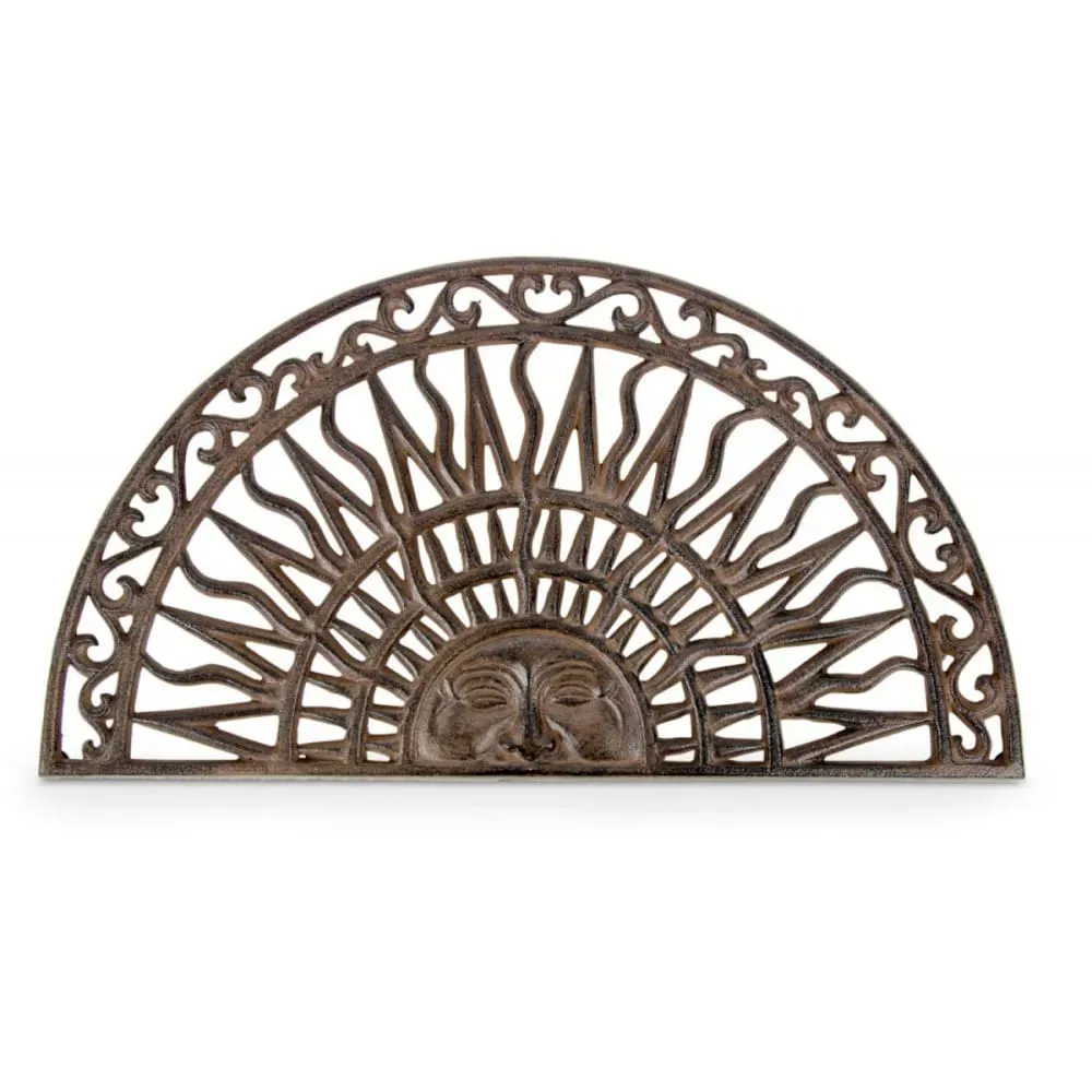 Illustration numéro 2 du produit Paillasson demi lune fonte marron