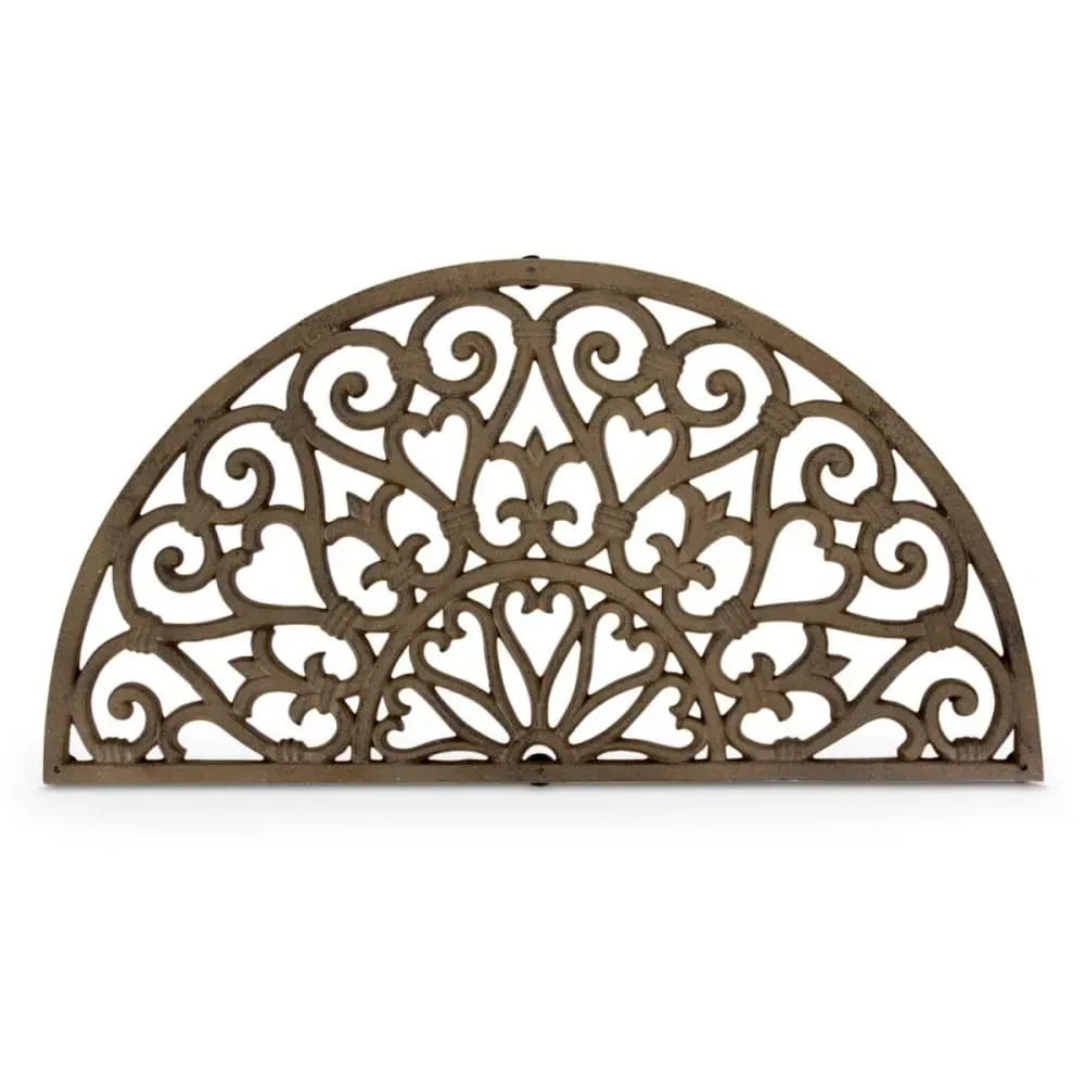 Illustration numéro 2 du produit Paillasson demi lune fonte marron