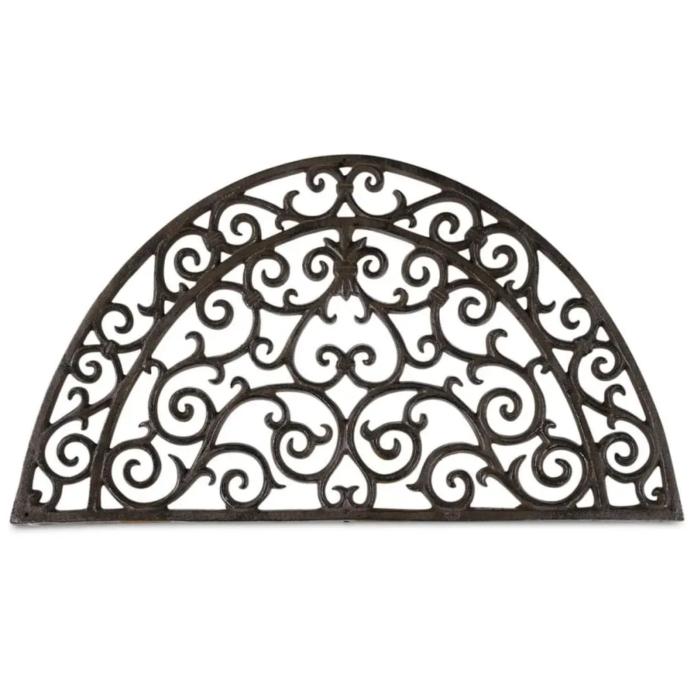 Illustration numéro 2 du produit Paillasson demi-lune fonte marron