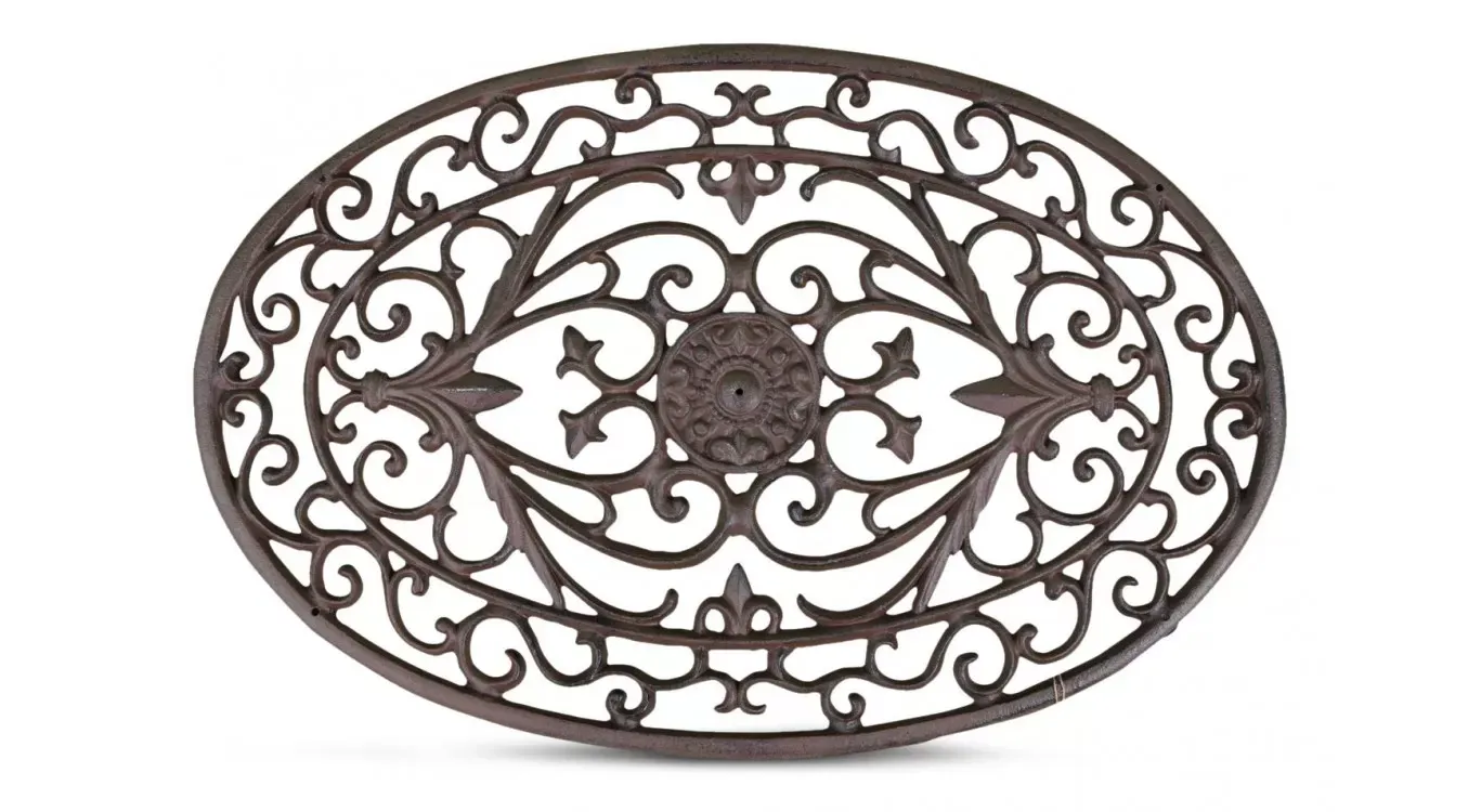 Illustration numéro 2 du produit Paillasson lune fonte marron