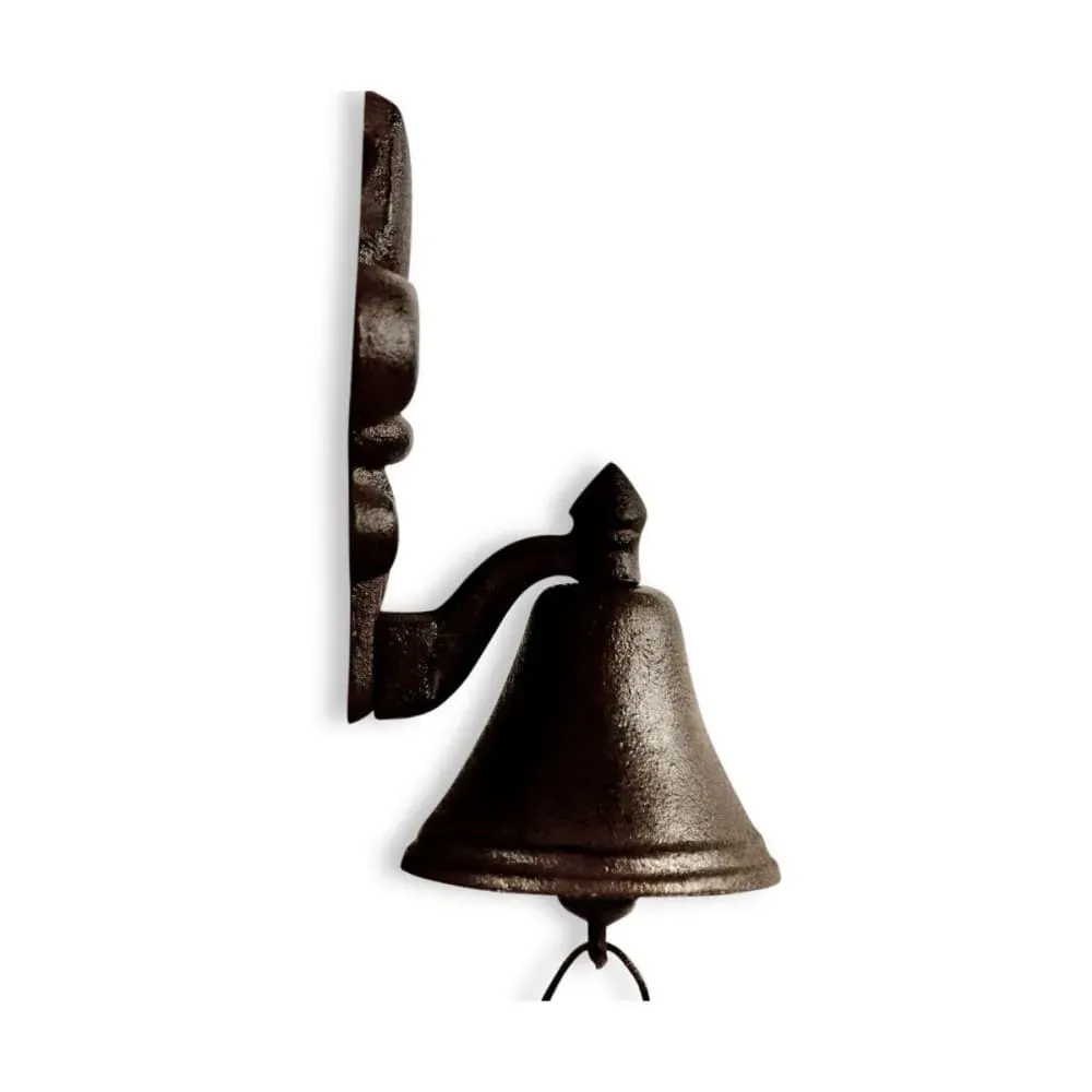 Illustration numéro 2 du produit Cloche fleur de lys fonte marron