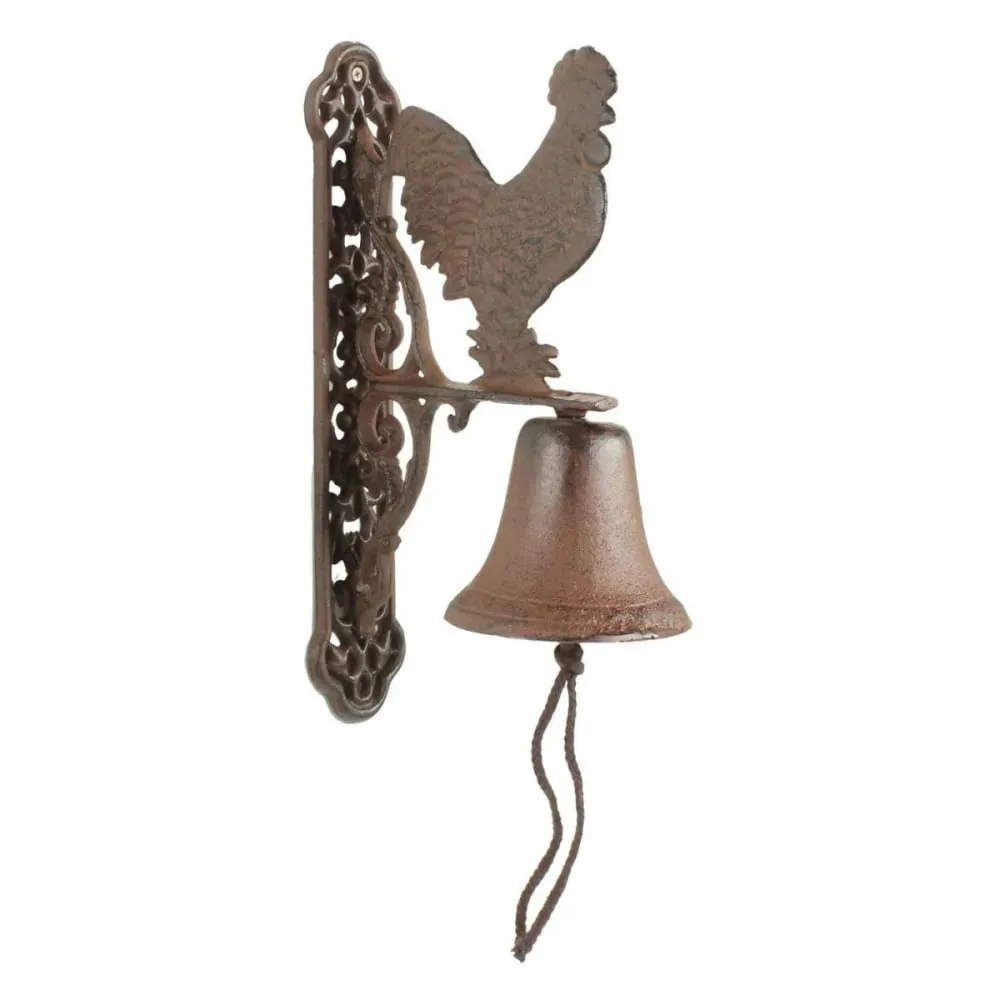 Illustration numéro 2 du produit Cloche coq fonte marron