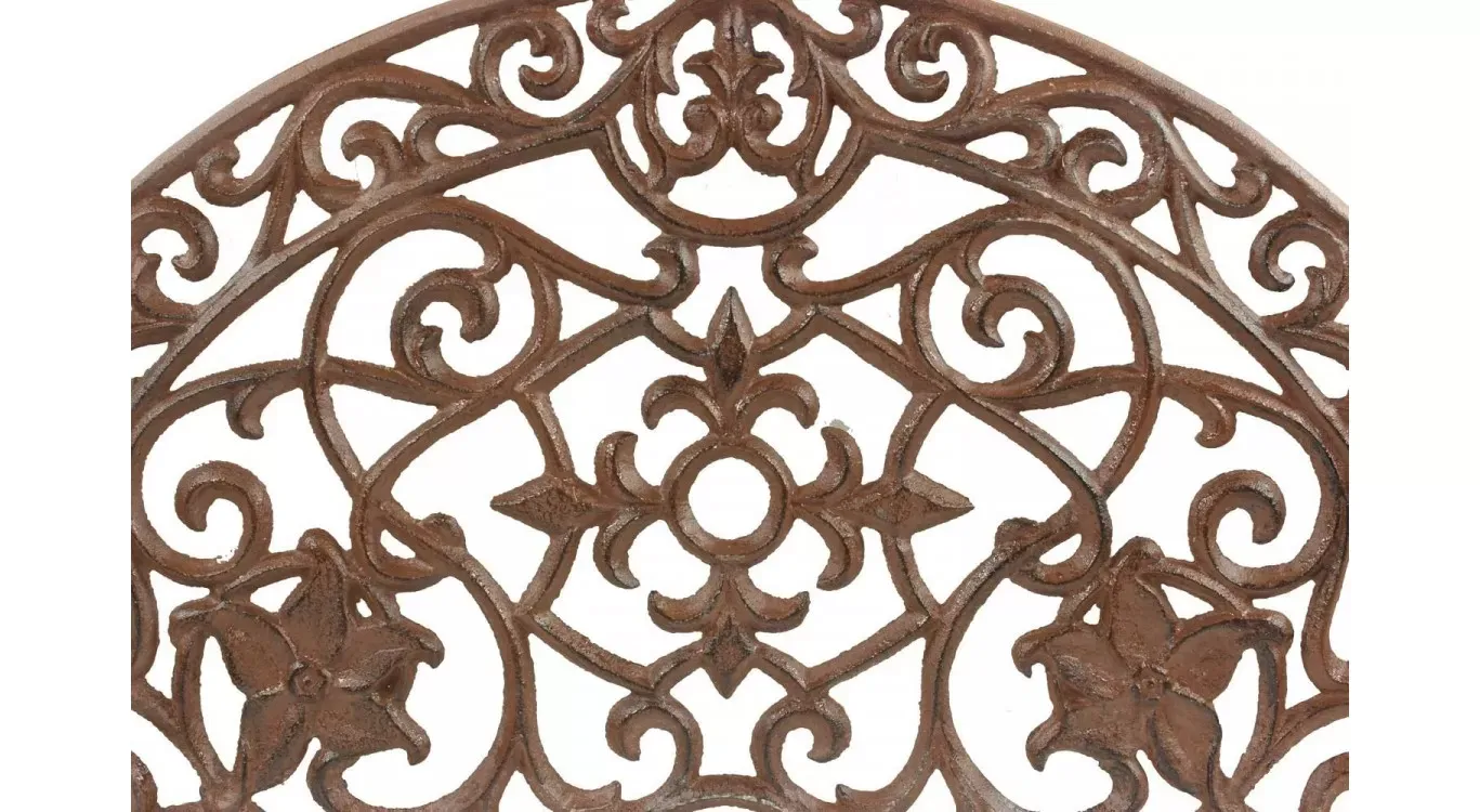 Illustration numéro 2 du produit Paillasson demi lune fonte marron