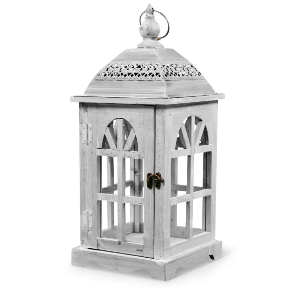 Illustration numéro 2 du produit Lanterne en bois blanc