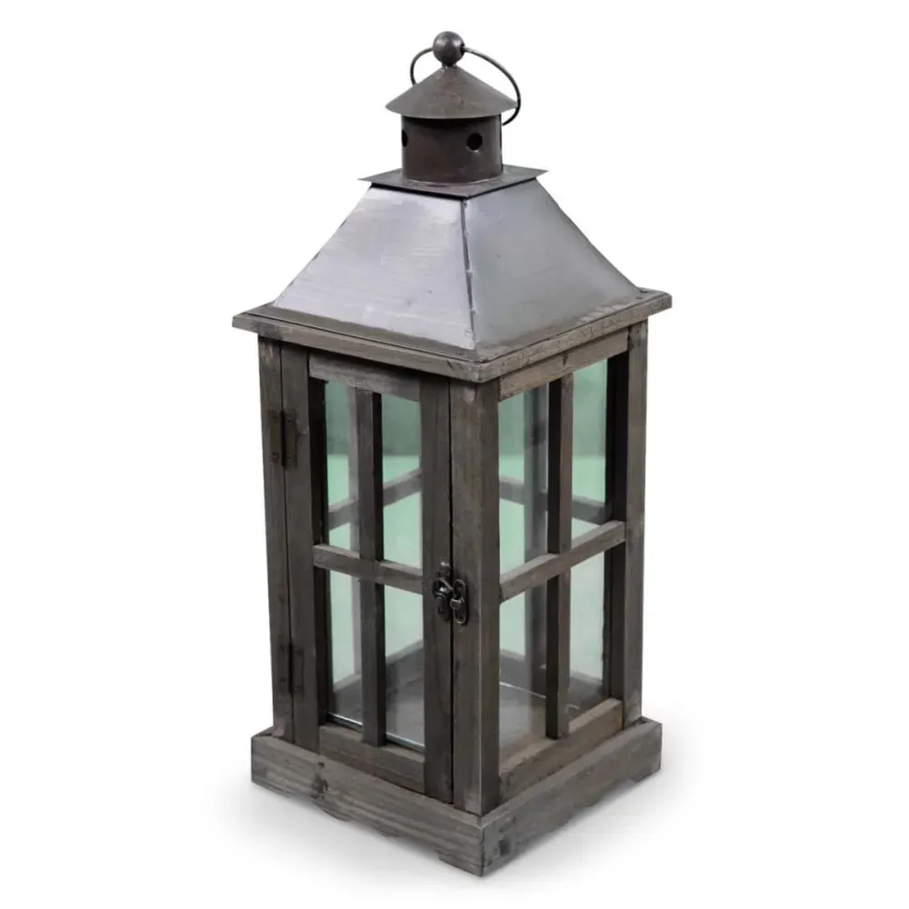 Illustration numéro 2 du produit Lanterne en bois marron