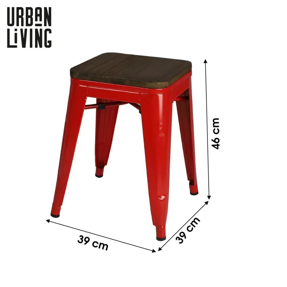 Illustration numéro 2 du produit Tabouret vintage rouge