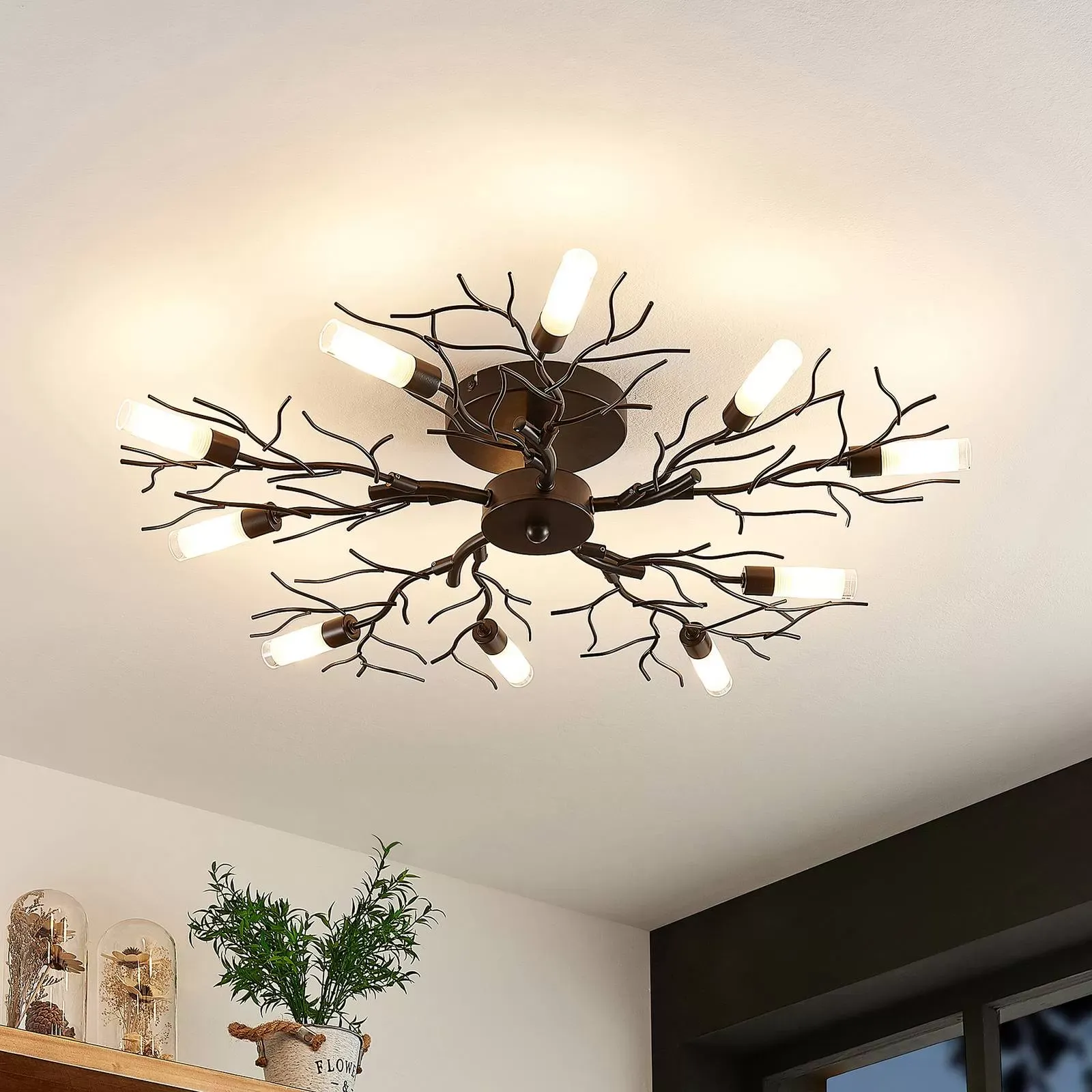 Illustration numéro 2 du produit Plafonnier en Métal Marron