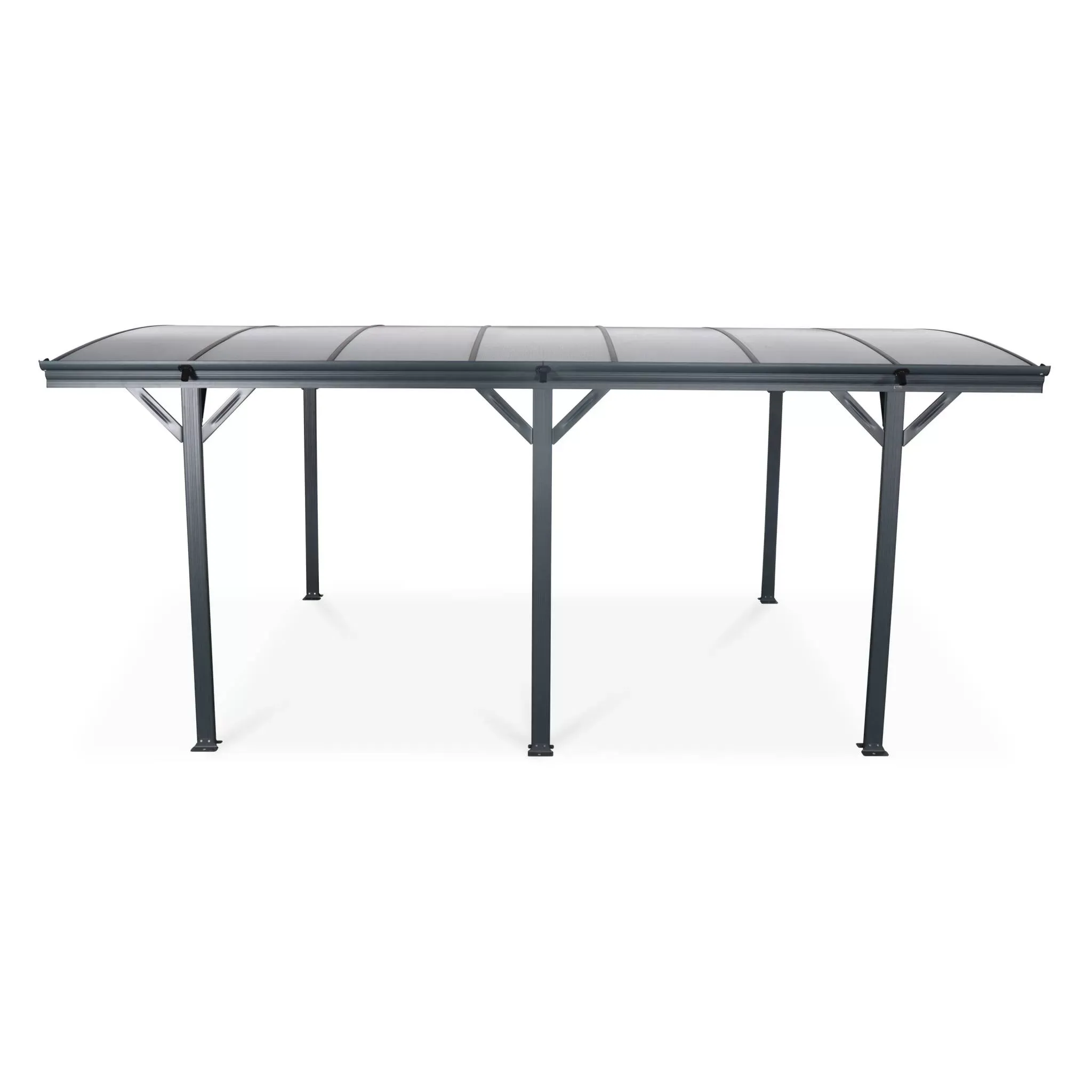 Illustration numéro 2 du produit Carport de 15m² en aluminium anthracite