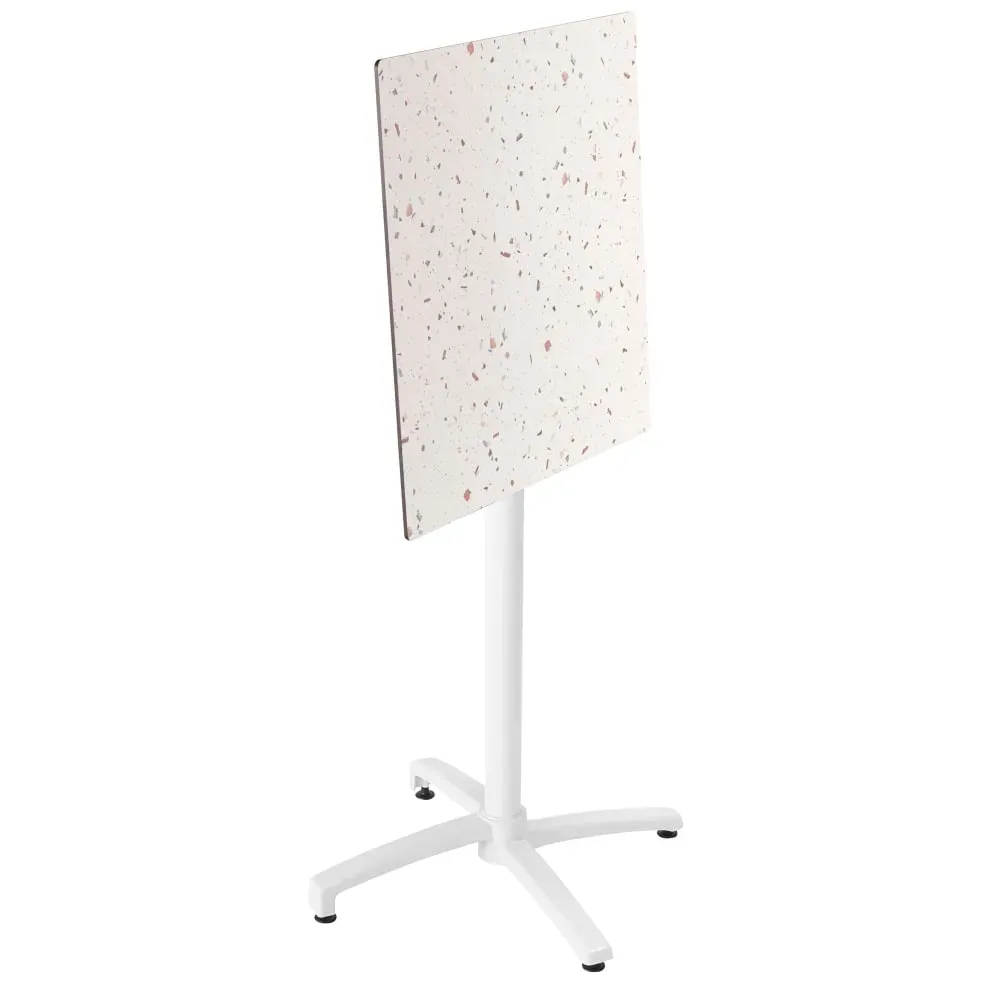 Illustration numéro 2 du produit Table haute de terrasse 60 x 60 cm inclinable stratifié terrazzo