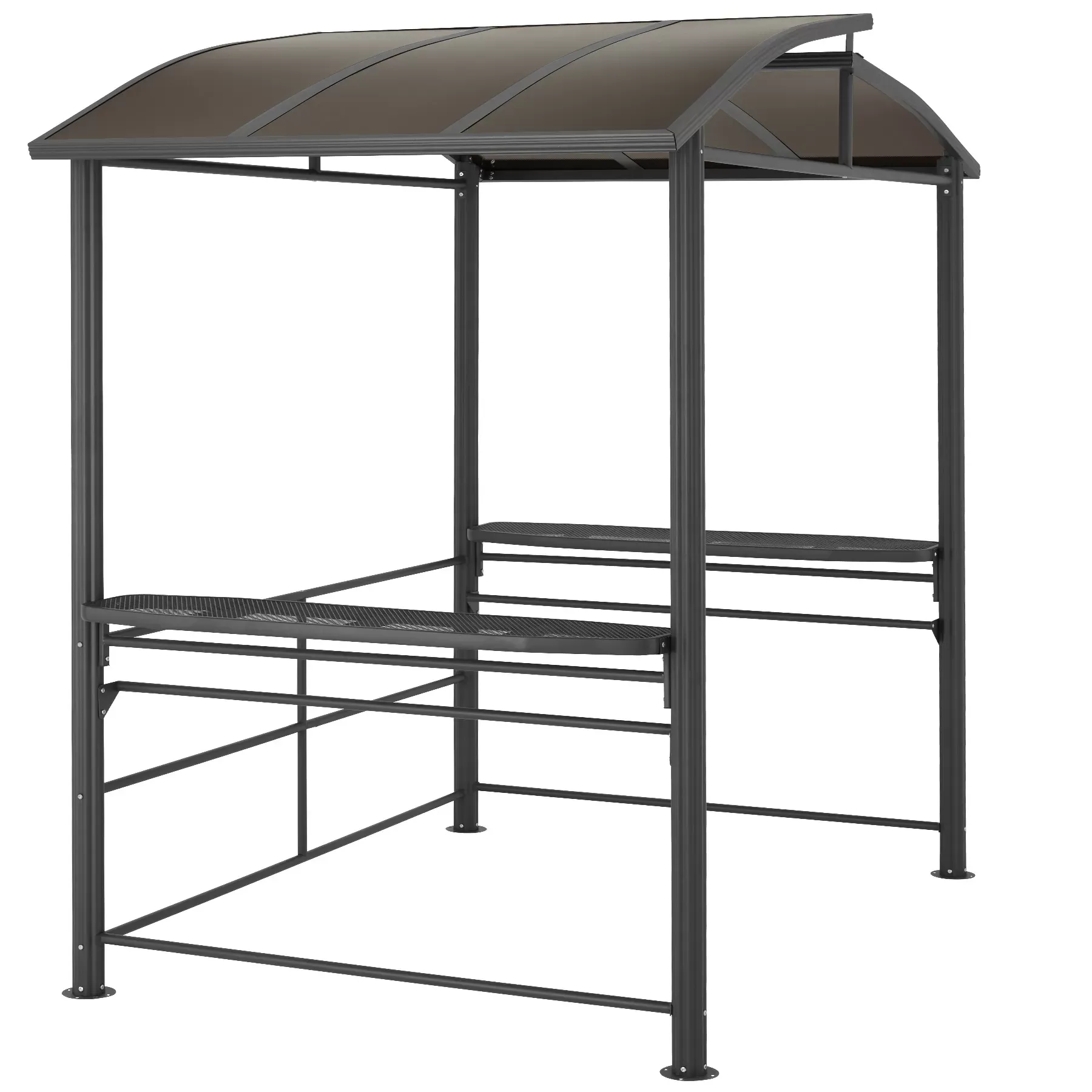 Illustration numéro 2 du produit Abri pour barbecue 2,4 x 1,5 x 2,34 m gris