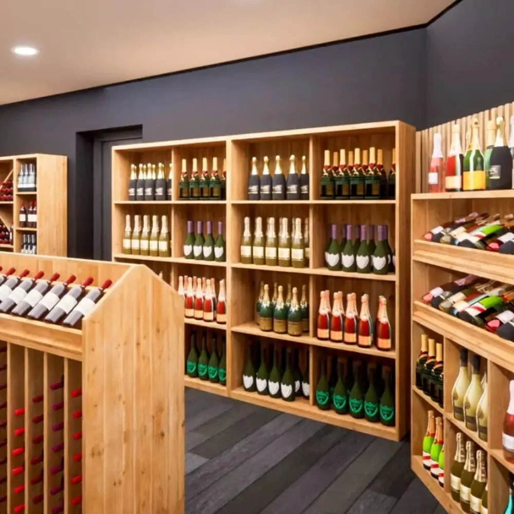 Illustration numéro 2 du produit Etagère à vin spécial magnum 8 casiers bois massif