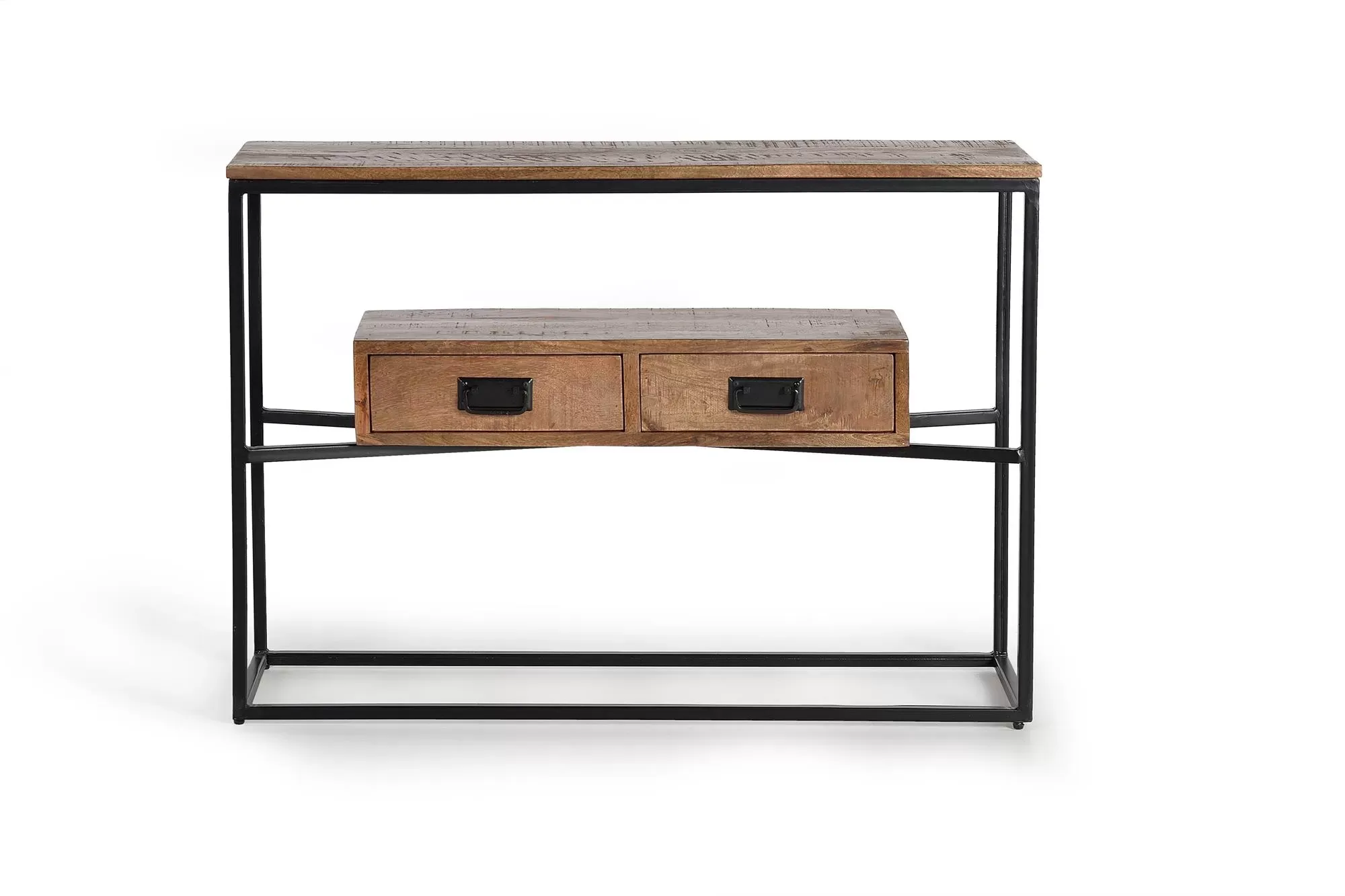 Illustration numéro 2 du produit Console en bois manguier et métal