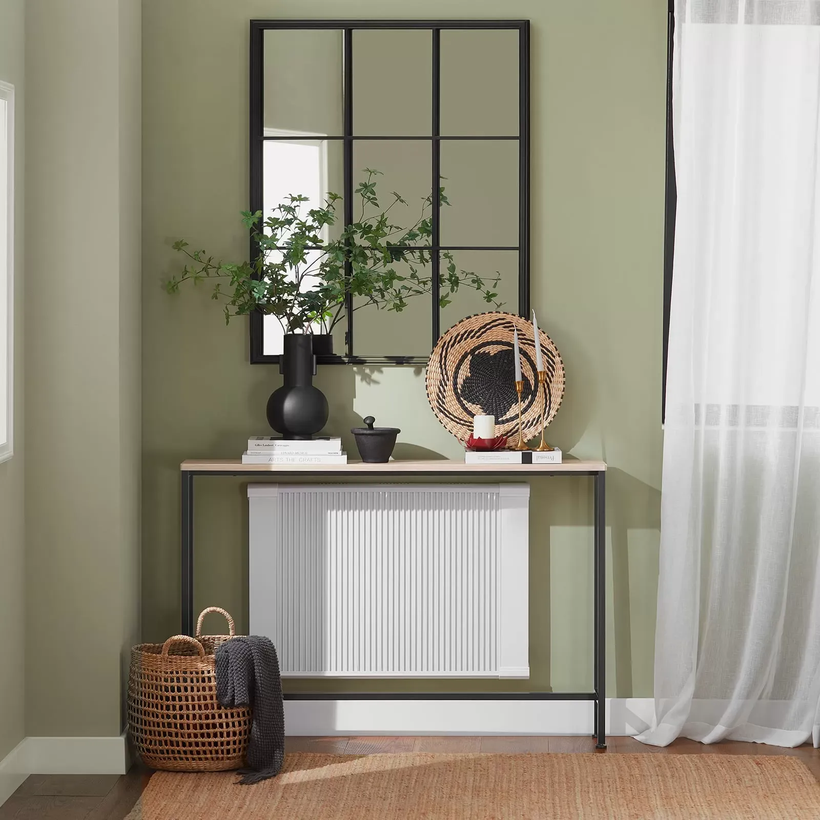 Illustration numéro 2 du produit Table console cadre en fer marron