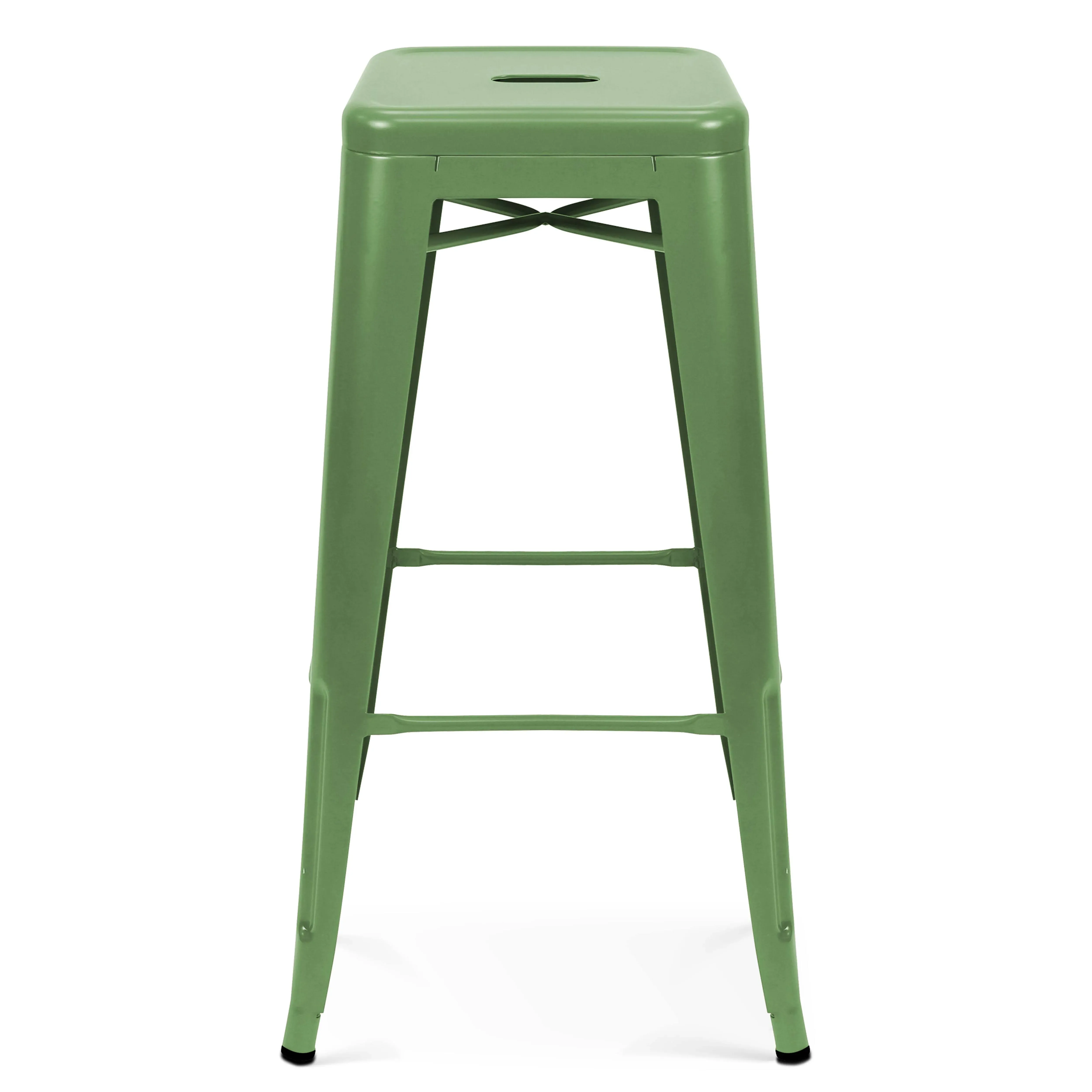 Illustration numéro 2 du produit Tabouret de bar en métal mat vert cactus