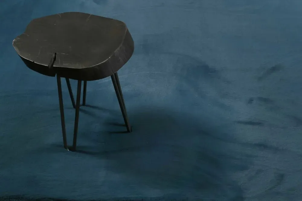 Illustration numéro 2 du produit Tapis effet peau de lapin doux tufté pétrole pour salon 160x230