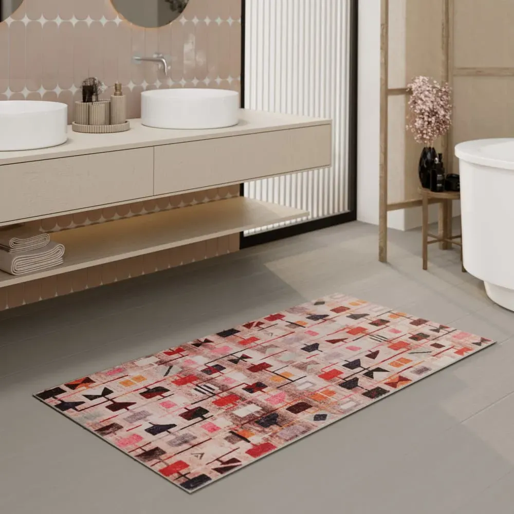 Illustration numéro 2 du produit Tapis de bain multicolore avec impression numérique 55x65