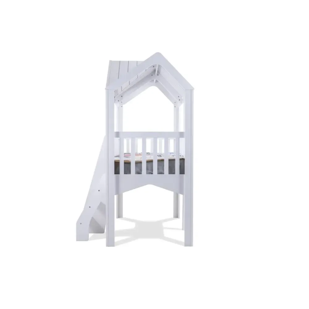 Illustration numéro 2 du produit Lit haut en bois blanc 224x210x111cm