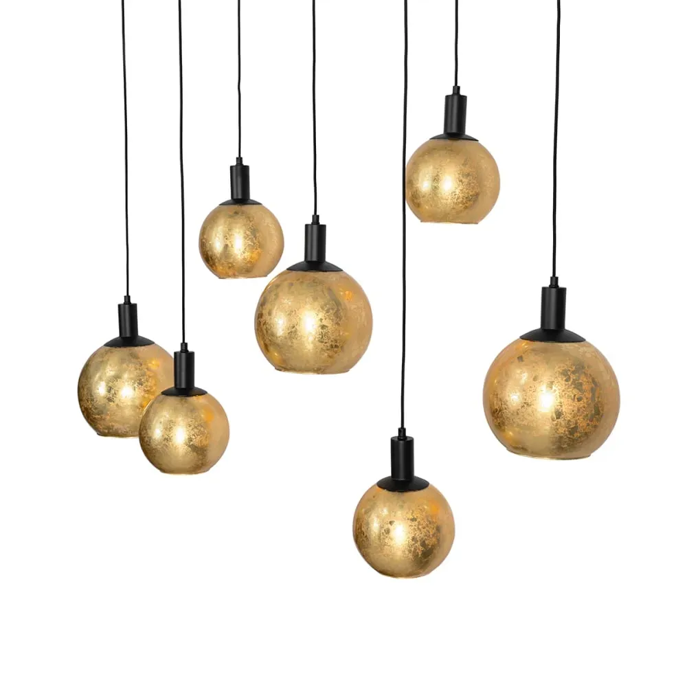 Illustration numéro 2 du produit Suspension en verre doré/laiton