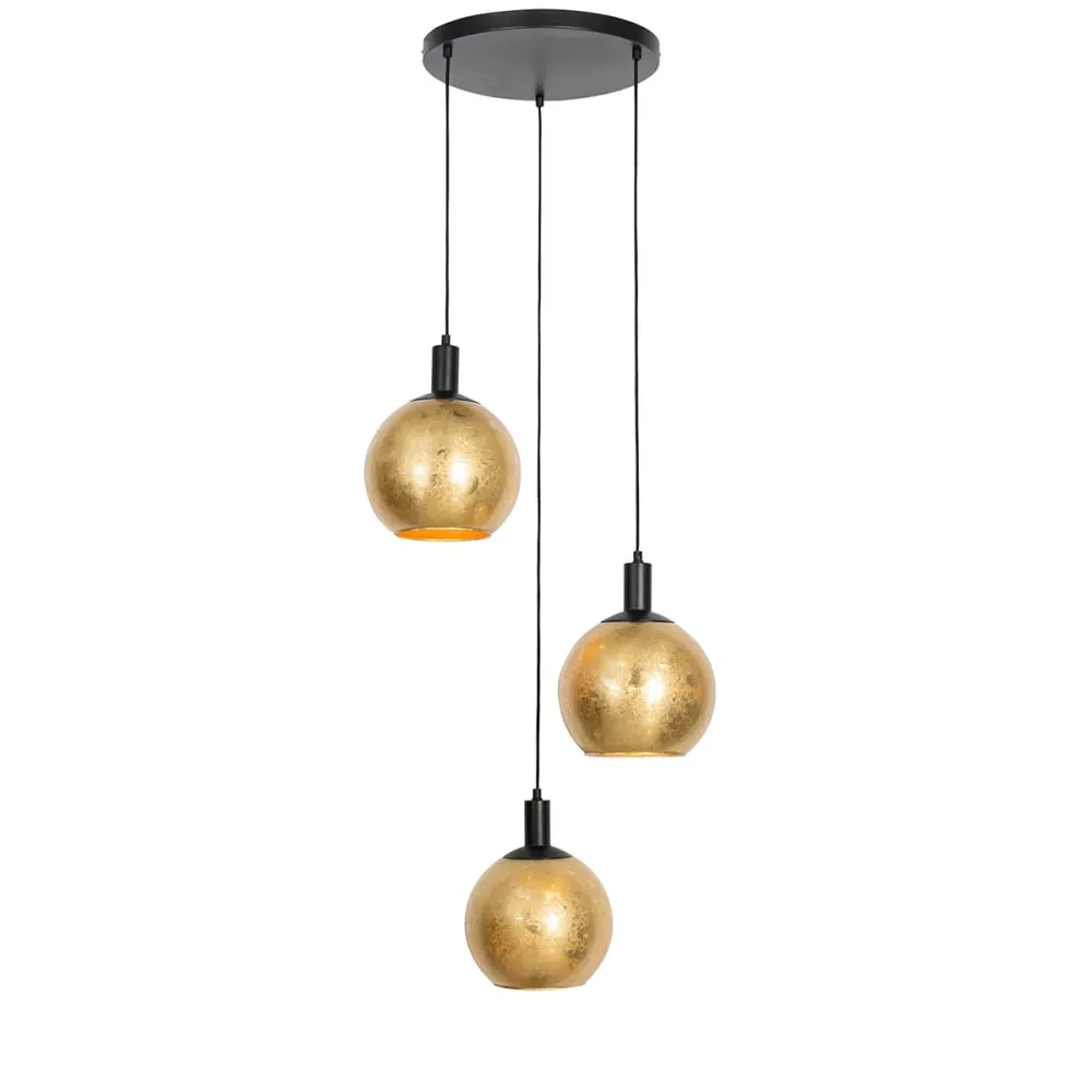 Illustration numéro 2 du produit Suspension en verre doré/laiton