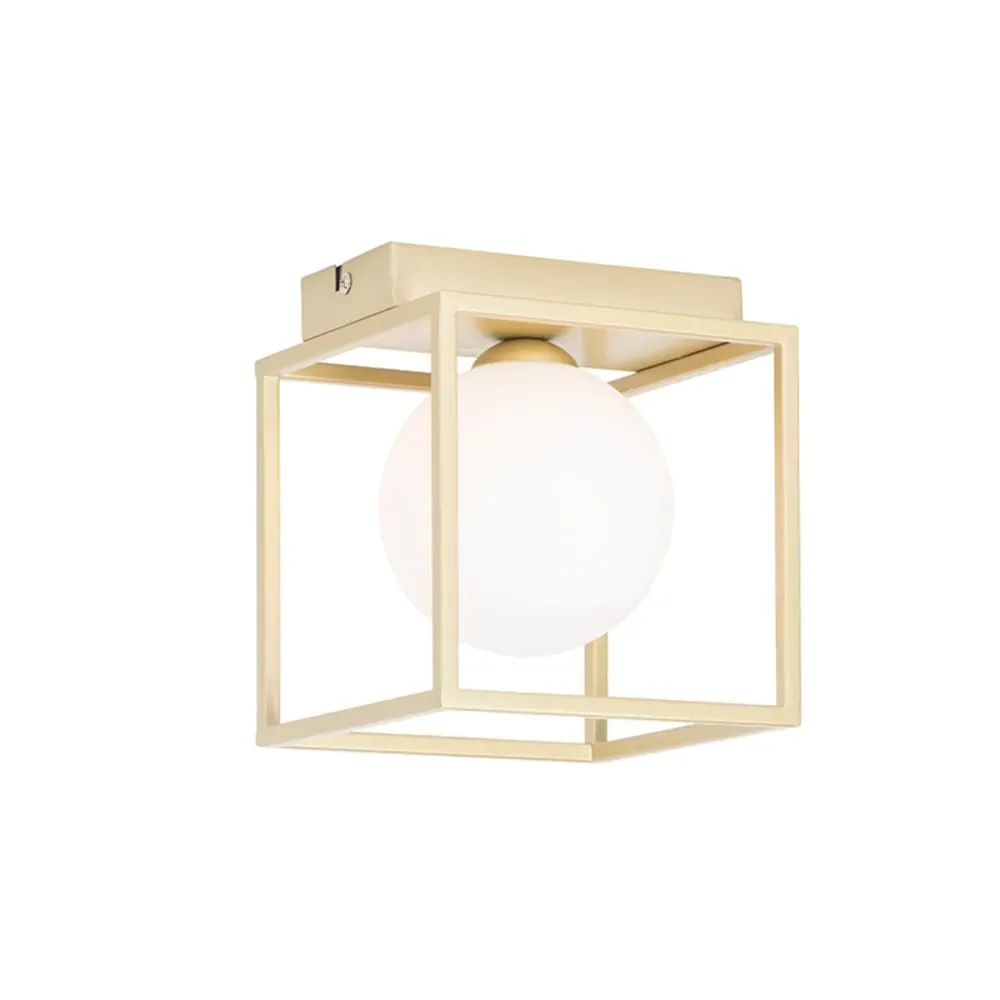 Illustration numéro 2 du produit Plafonnier en acier doré/laiton