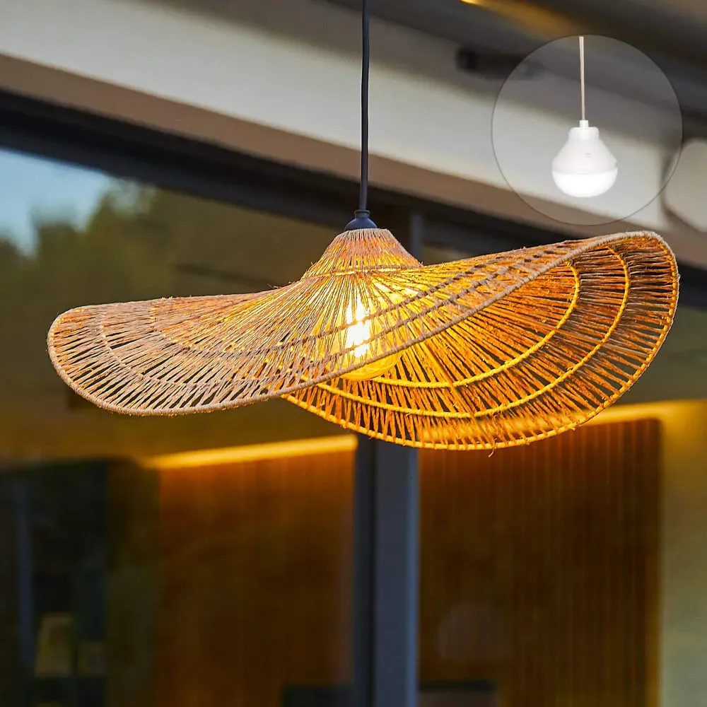 Illustration numéro 2 du produit Suspension sans fil Jute Beige D63CM