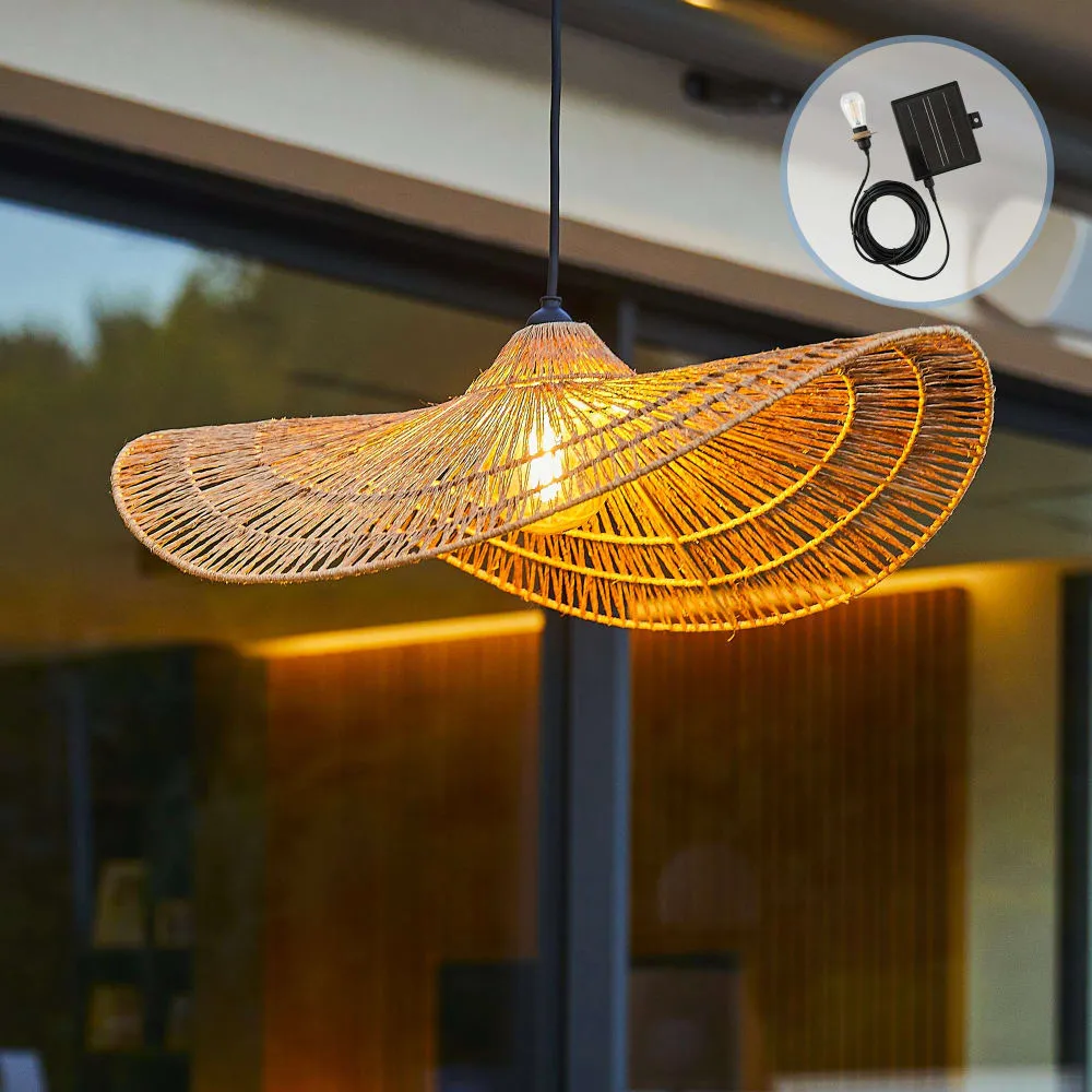 Illustration numéro 2 du produit Suspension solaire Jute Beige d63cm