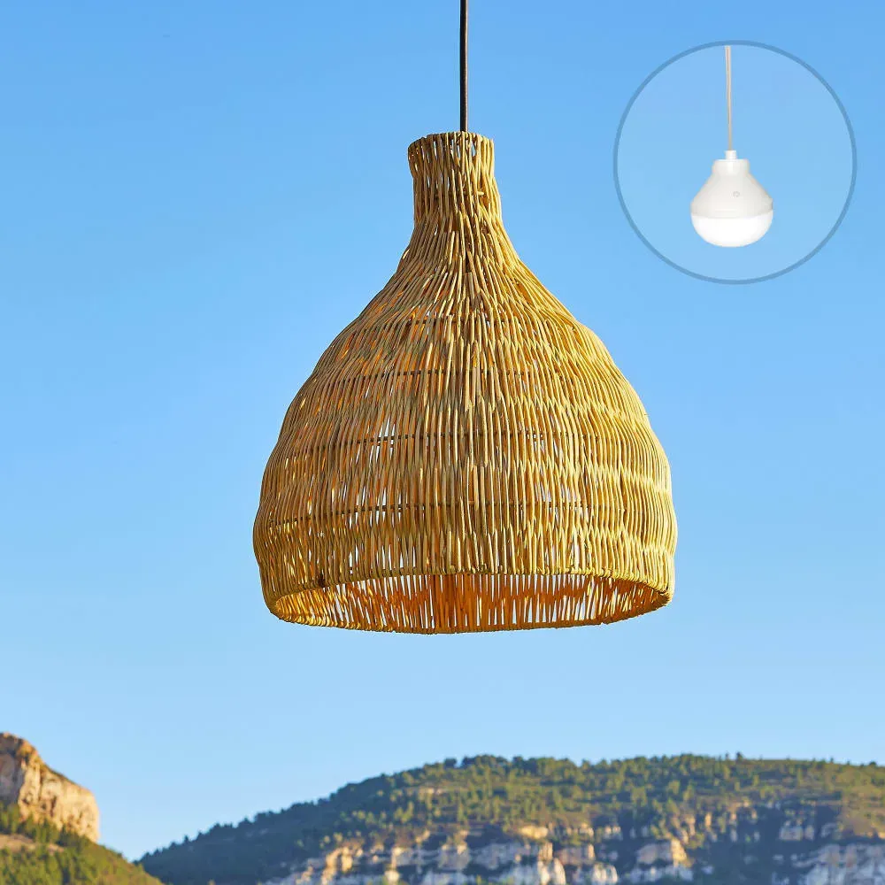 Illustration numéro 2 du produit Suspension d'extérieur nomade Rotin Beige H38CM