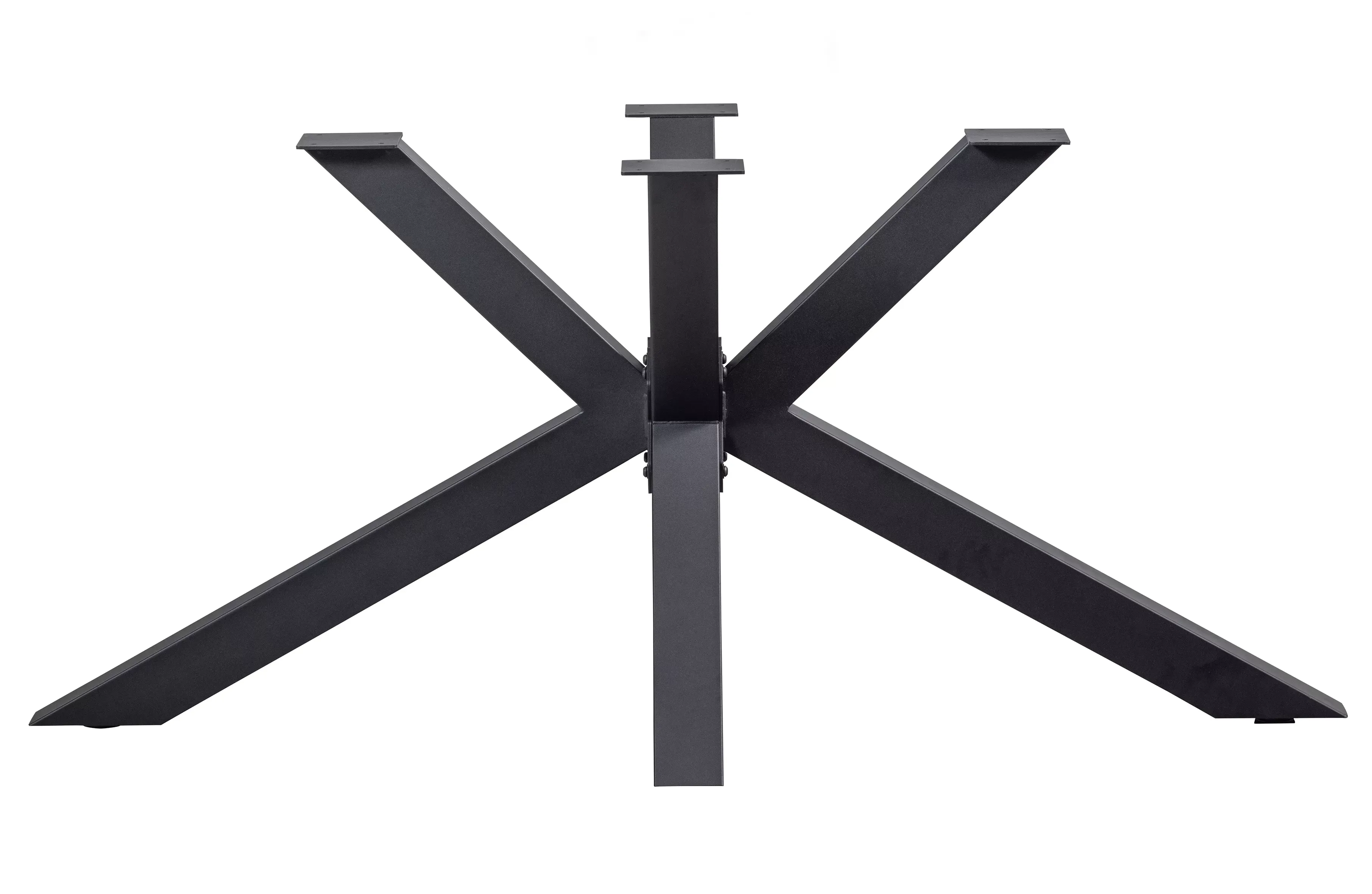 Illustration numéro 2 du produit Pied de table croisés en métal noir - lot de 1