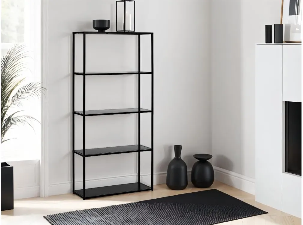 Illustration numéro 2 du produit Etagère en métal - 75 x 27 x 154 cm - Noir