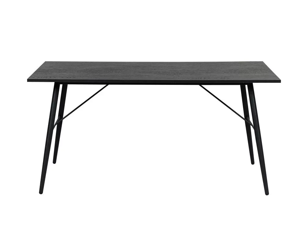 Illustration numéro 2 du produit Table à manger avec pieds métal noir - 160x90 cm