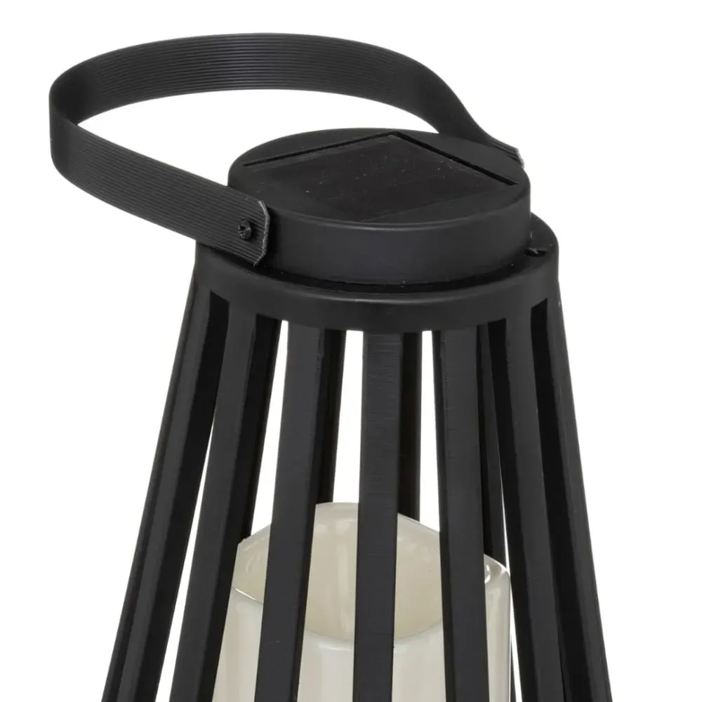 Illustration numéro 2 du produit Lanterne solaire extérieure plastique noir 14.5x21.5 cm