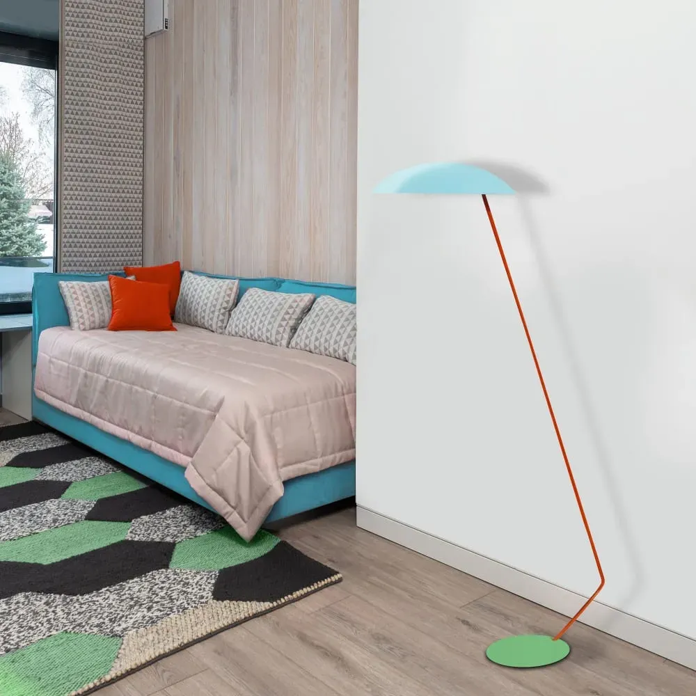 Illustration numéro 2 du produit Lampadaire liseuse  métal,Bleu,H170xD35xP85cm