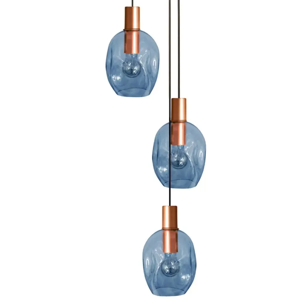 Illustration numéro 2 du produit Lustre  métal,Bleu,P100xD60xD Hcm