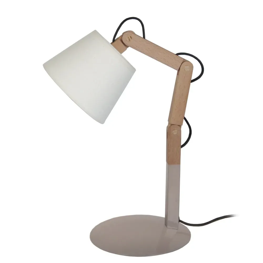 Illustration numéro 2 du produit Lampes à poser  bois,Gris ,H45xD18xP18cm