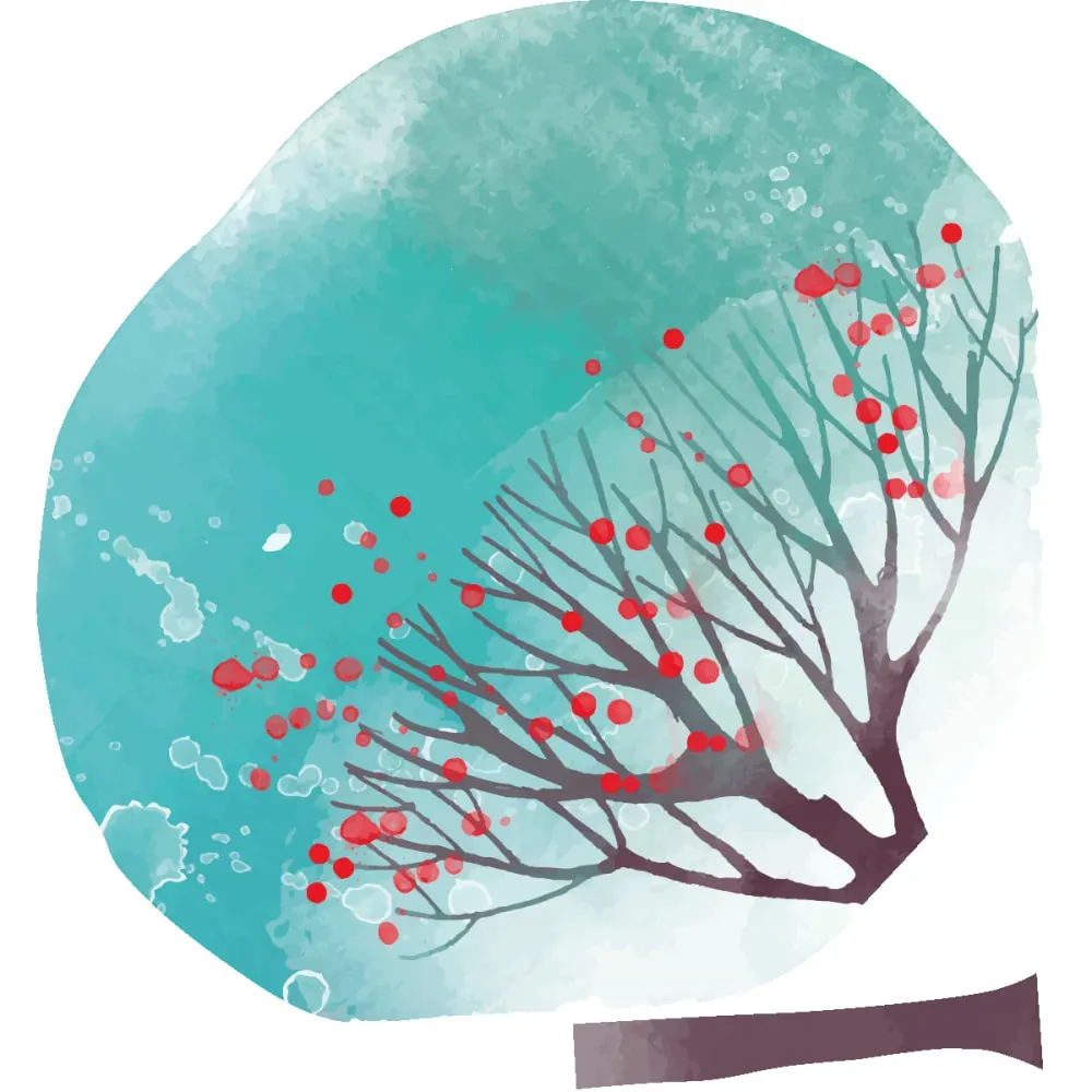 Illustration numéro 2 du produit Papier Peint arbre abstrait 65x60cm