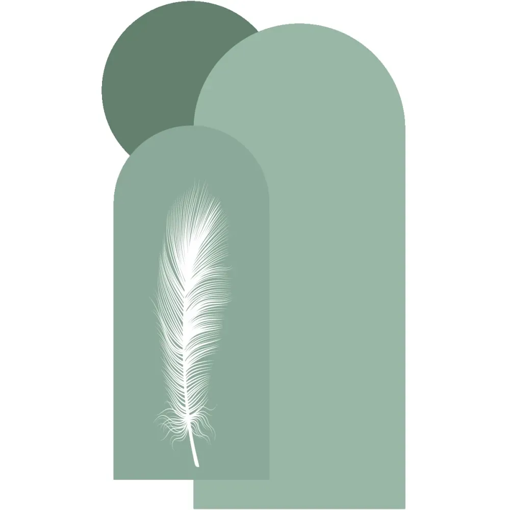 Illustration numéro 2 du produit Papier Peint arches et plume de la jungle 100x60cm