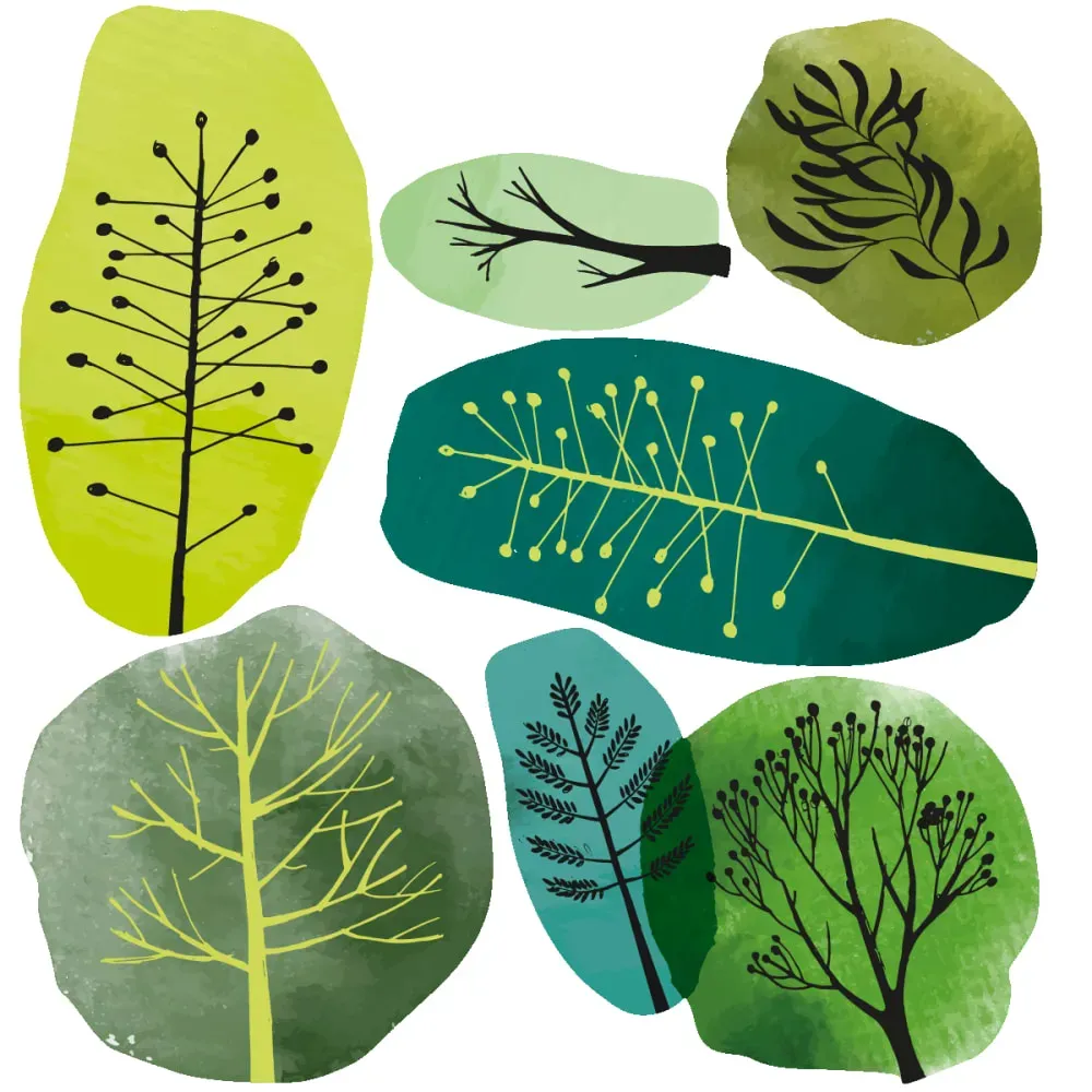 Illustration numéro 2 du produit Papier Peint nature arbres 95x90cm