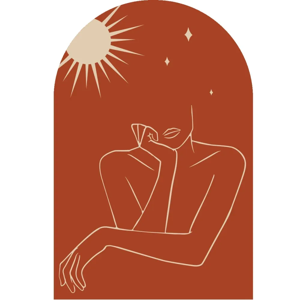 Illustration numéro 2 du produit Papier Peint arche femme abstraite 180x120cm